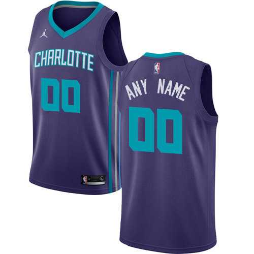 Men & Youth Customized Charlotte Hornets Purple Nike Swingman Jersey->customized nba jersey->Custom Jersey